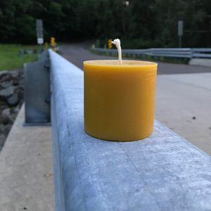 3 by 3 inch Premium(read description)  Beeswax Candle All Natural  FREE SHIP